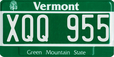 VT license plate XQQ955
