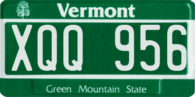 VT license plate XQQ956