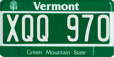 VT license plate XQQ970