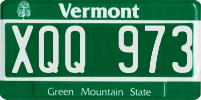 VT license plate XQQ973