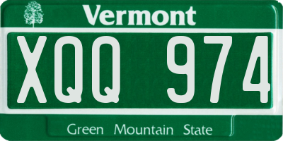 VT license plate XQQ974
