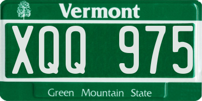 VT license plate XQQ975
