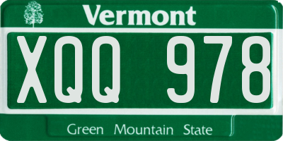 VT license plate XQQ978