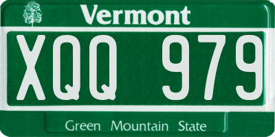 VT license plate XQQ979