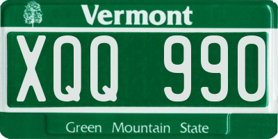 VT license plate XQQ990