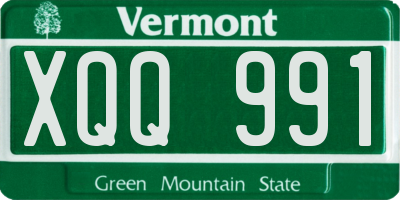VT license plate XQQ991