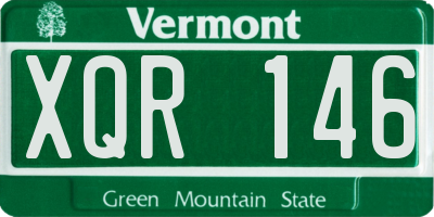 VT license plate XQR146