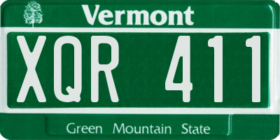 VT license plate XQR411