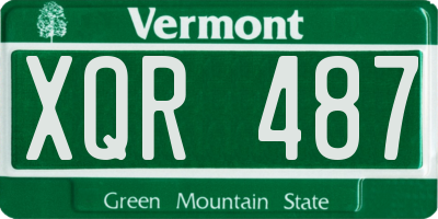 VT license plate XQR487