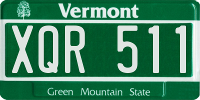 VT license plate XQR511