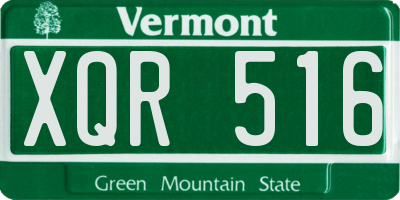 VT license plate XQR516