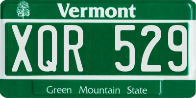 VT license plate XQR529