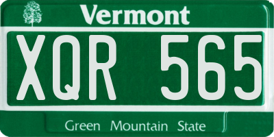 VT license plate XQR565