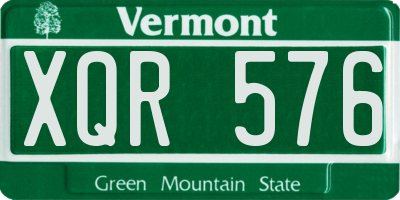 VT license plate XQR576