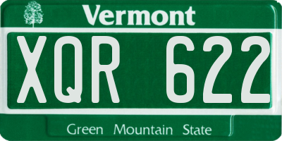 VT license plate XQR622