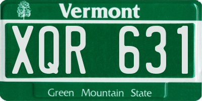 VT license plate XQR631