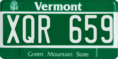 VT license plate XQR659