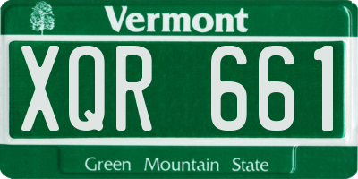 VT license plate XQR661