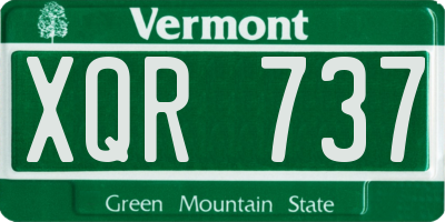 VT license plate XQR737