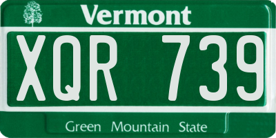 VT license plate XQR739