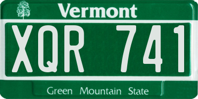 VT license plate XQR741