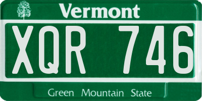 VT license plate XQR746