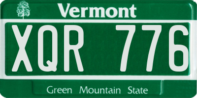 VT license plate XQR776