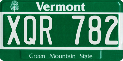 VT license plate XQR782