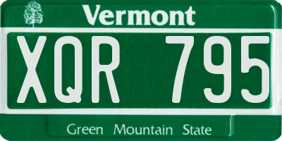 VT license plate XQR795