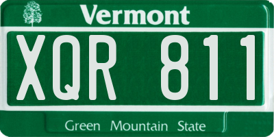 VT license plate XQR811