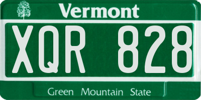 VT license plate XQR828