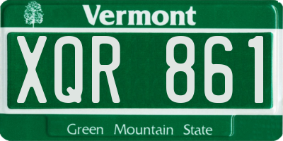 VT license plate XQR861
