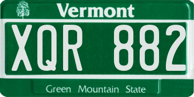 VT license plate XQR882