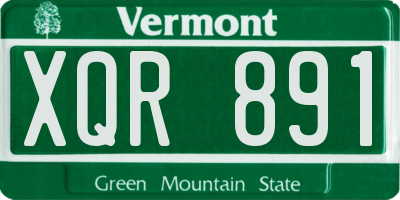 VT license plate XQR891