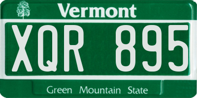 VT license plate XQR895
