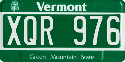 VT license plate XQR976