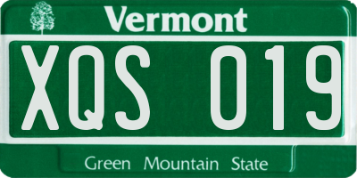 VT license plate XQS019