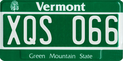 VT license plate XQS066