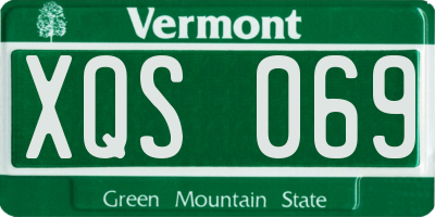 VT license plate XQS069