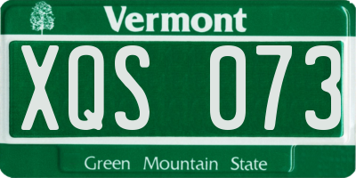 VT license plate XQS073
