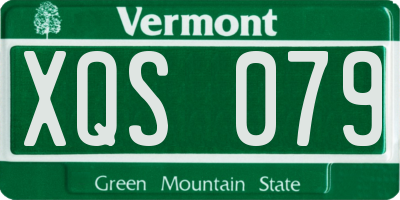 VT license plate XQS079