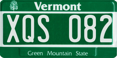 VT license plate XQS082