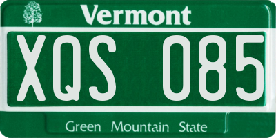 VT license plate XQS085