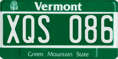 VT license plate XQS086