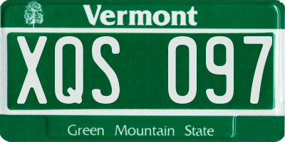 VT license plate XQS097