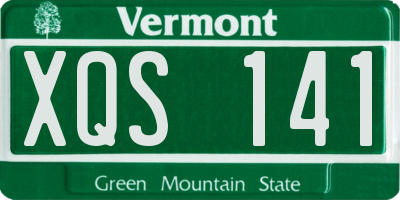 VT license plate XQS141