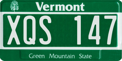 VT license plate XQS147