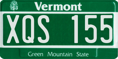 VT license plate XQS155