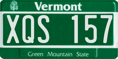 VT license plate XQS157