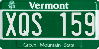 VT license plate XQS159